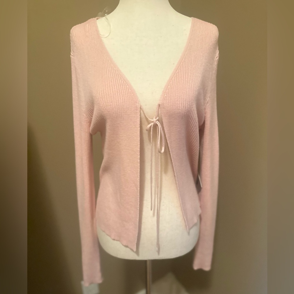Brand new like pink top cardigan size M